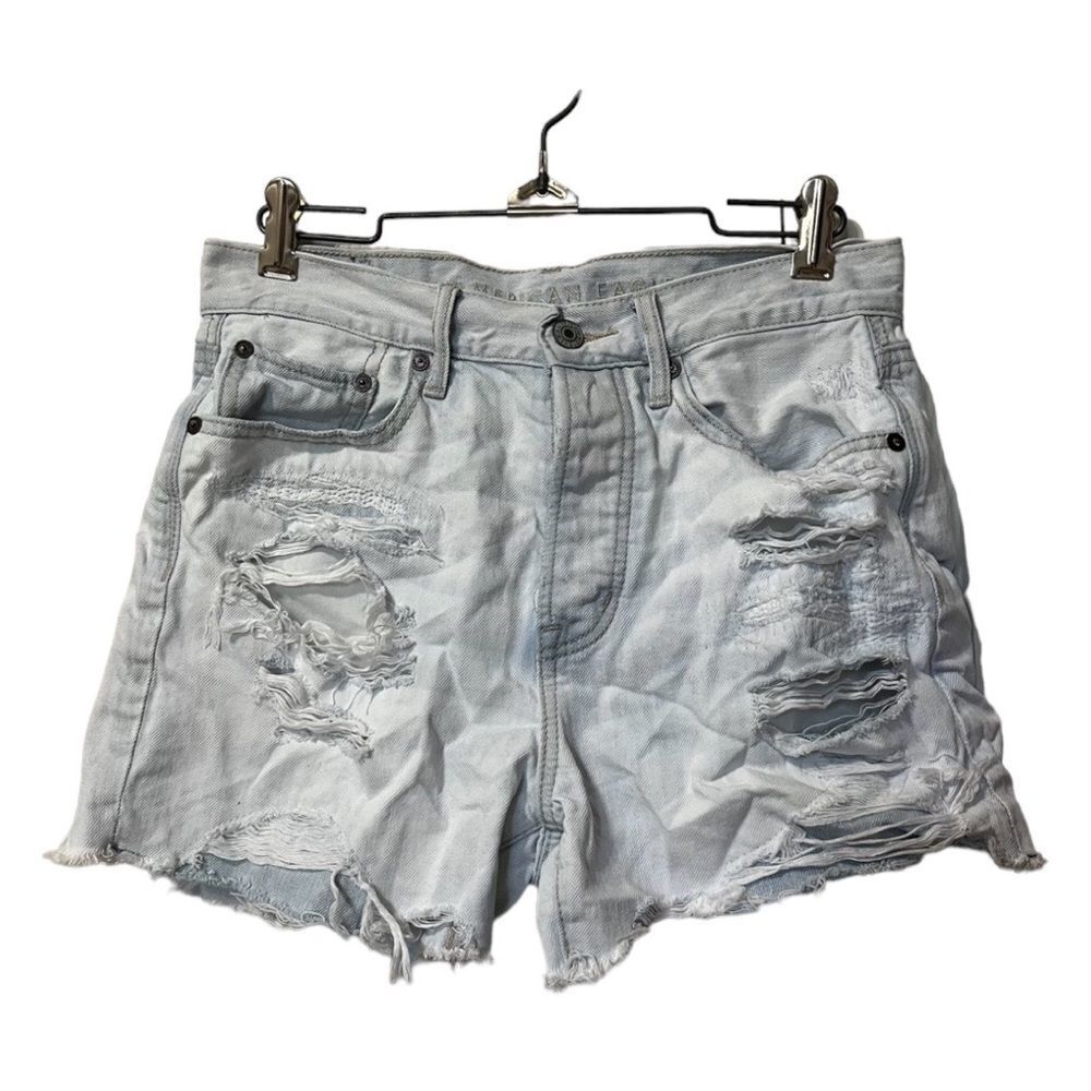 American eagle 4 denim shorts 90s boyfriend shorts distressed light wash GUC